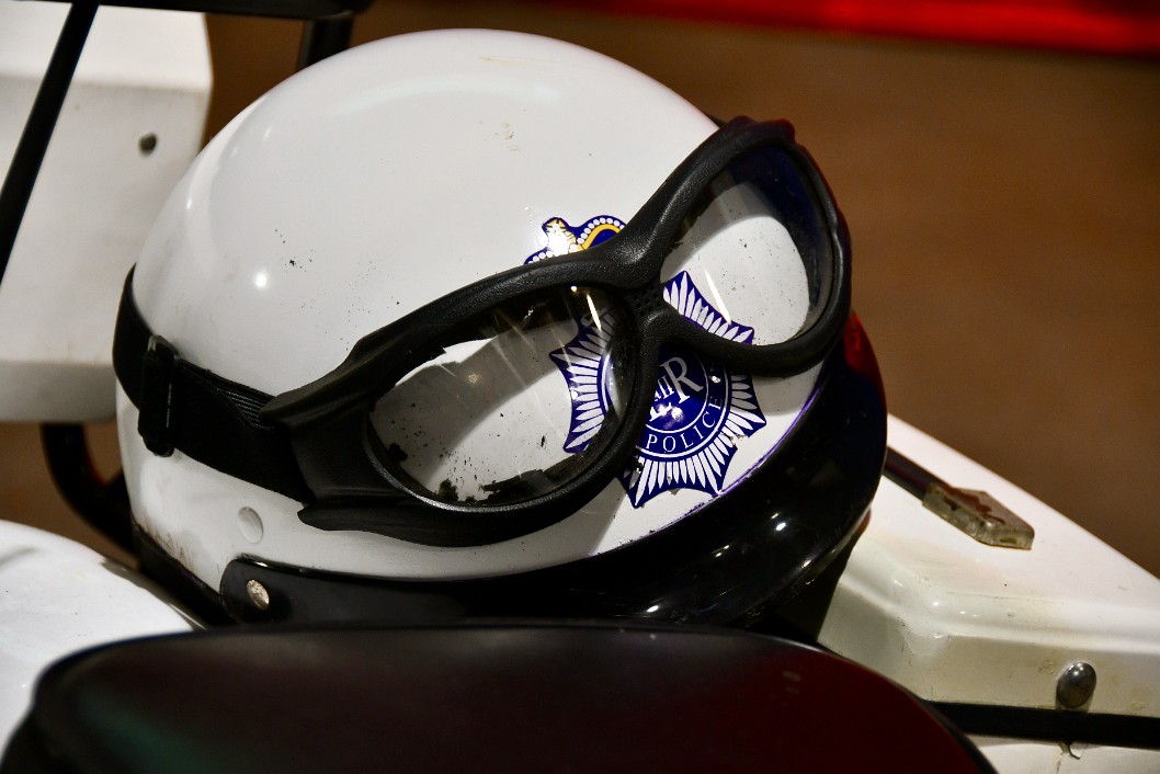 Metro Police Helmet and Goggles