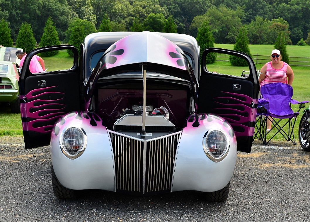 1940 Ford Custom Pickup Wreathed in Light Purple Flames 1940 Ford Custom Pickup Wreathed in Light Purple Flames