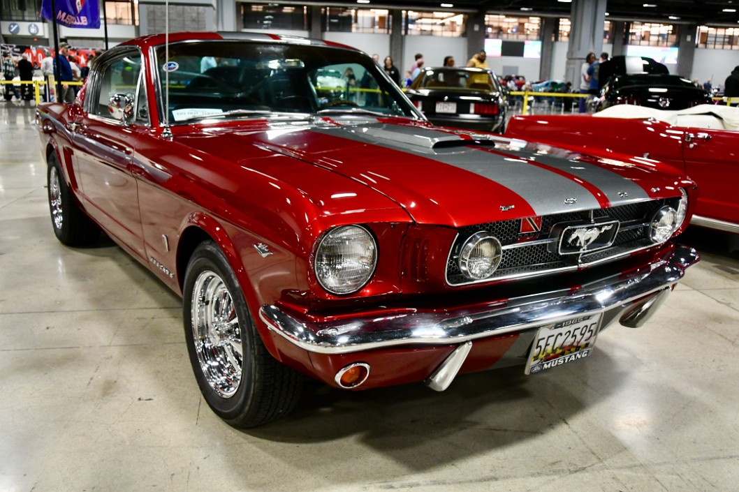 1965 Ford Mustang in Red and Silver