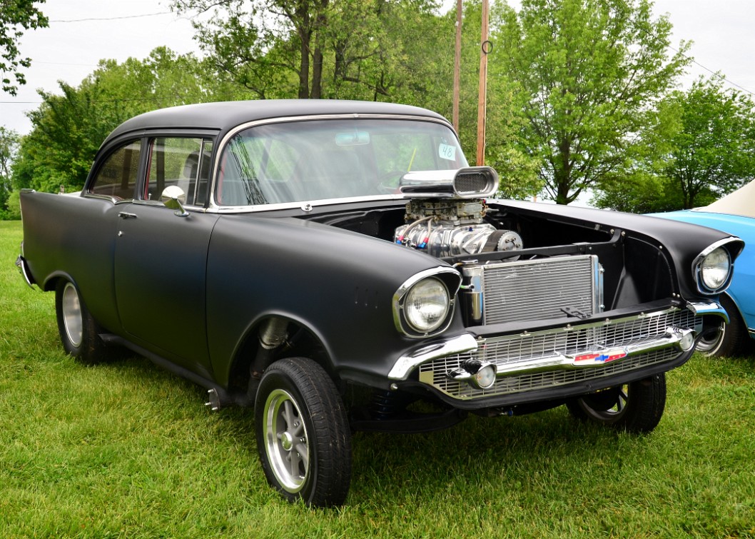 1957 Chevy 150 Gasser in Flat Black 1957 Chevy 150 Gasser in Flat Black