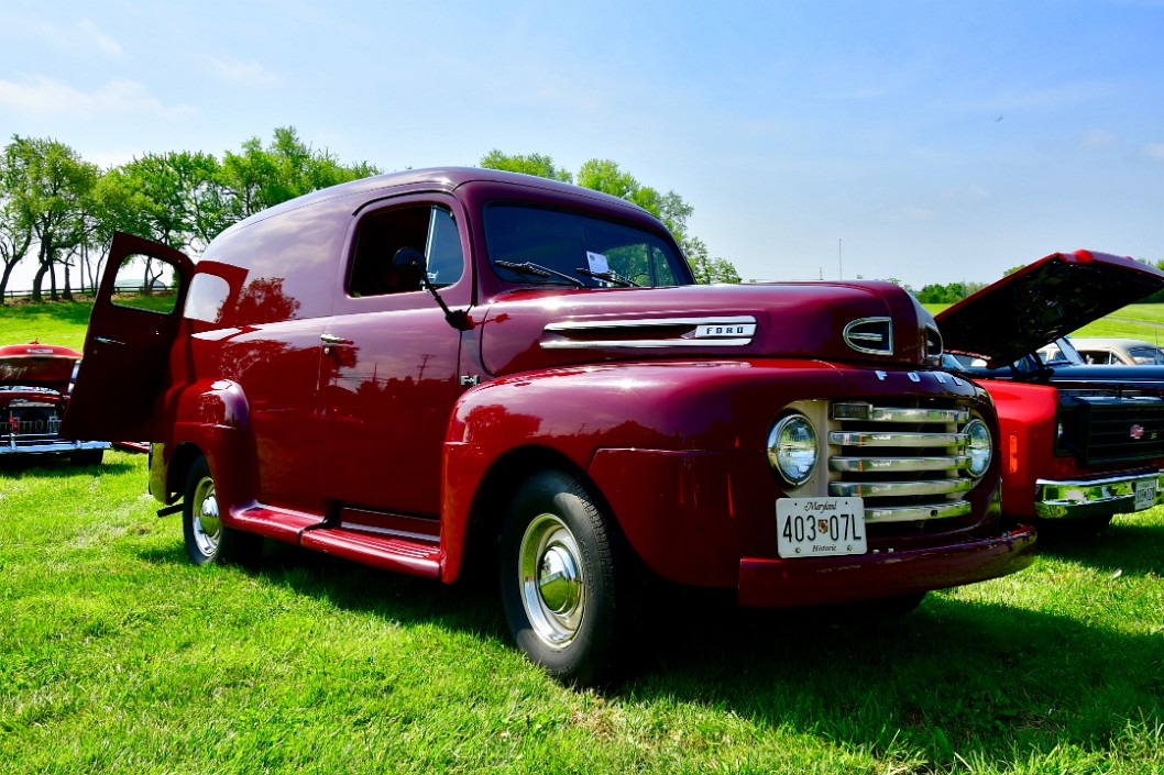 1948 Ford F-1 Panel in Deep Cherry Red